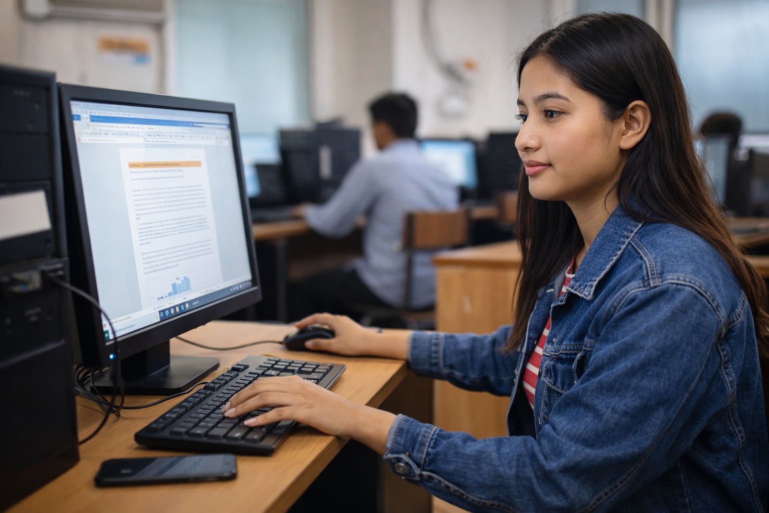 Student learning online